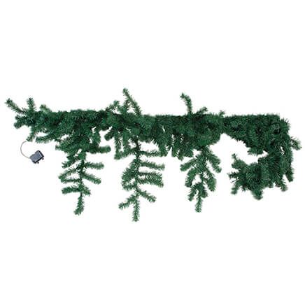 Battery-Operated Pre-Lit Cascading Mantel Garland-374033