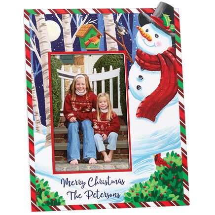 Personalized Snowman Christmas Frame-374047