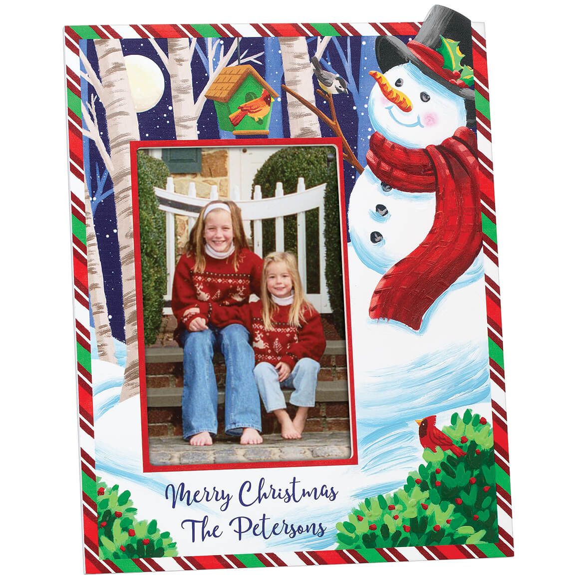 Personalized Snowman Christmas Frame + '-' + 374047