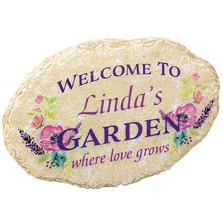 Personalized Oval "Where Love Grows" Garden Stone-374119