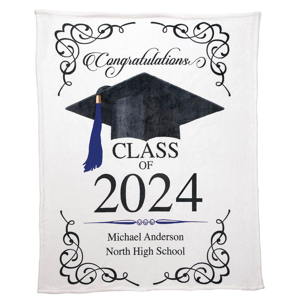Personalized Graduation Fleece Blanket, 50"x60" + '-' + 374172