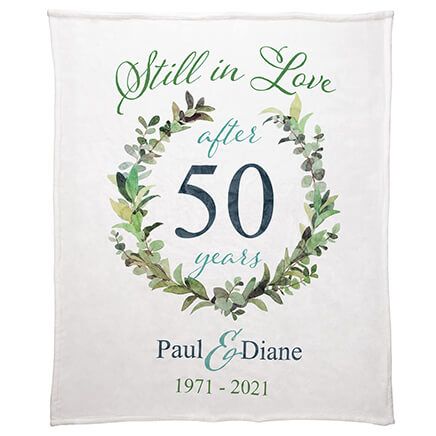 Personalized Anniversary Throw, 50"x60"-374173