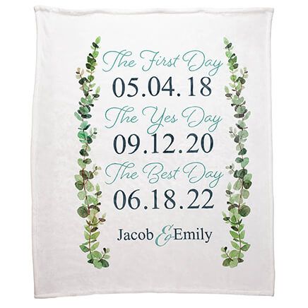 Personalized Important Dates Throw, 50"x60"-374174