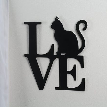 View product details for LOVE Cat Silhouette Wall Plaque