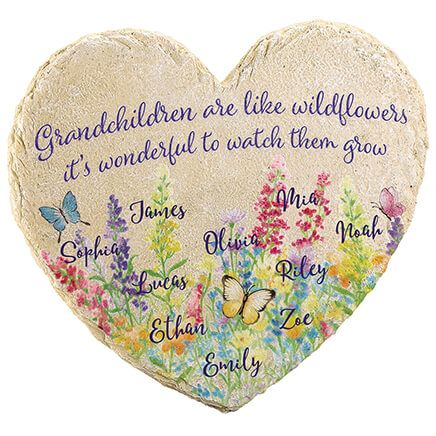 Personalized Grandchildren Wildflowers Garden Stone-374227