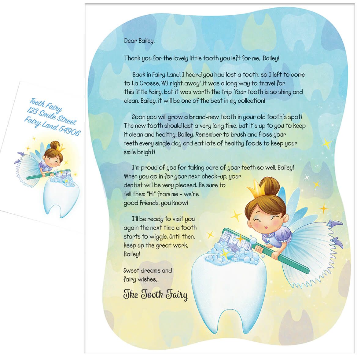Personalized Tooth Fairy Letter + '-' + 374282