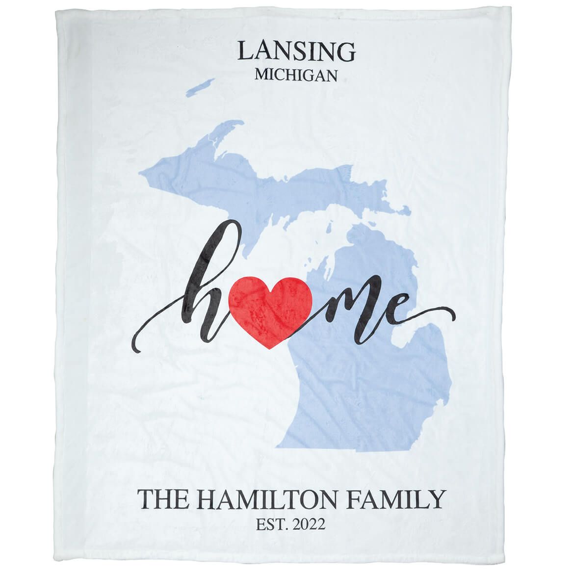 Personalized Home State Throw, 50"x60" + '-' + 374378