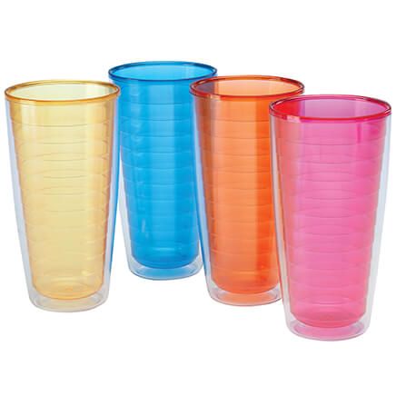 Rainbow Insulated Tumblers by Home Marketplace, Set of 4-374401