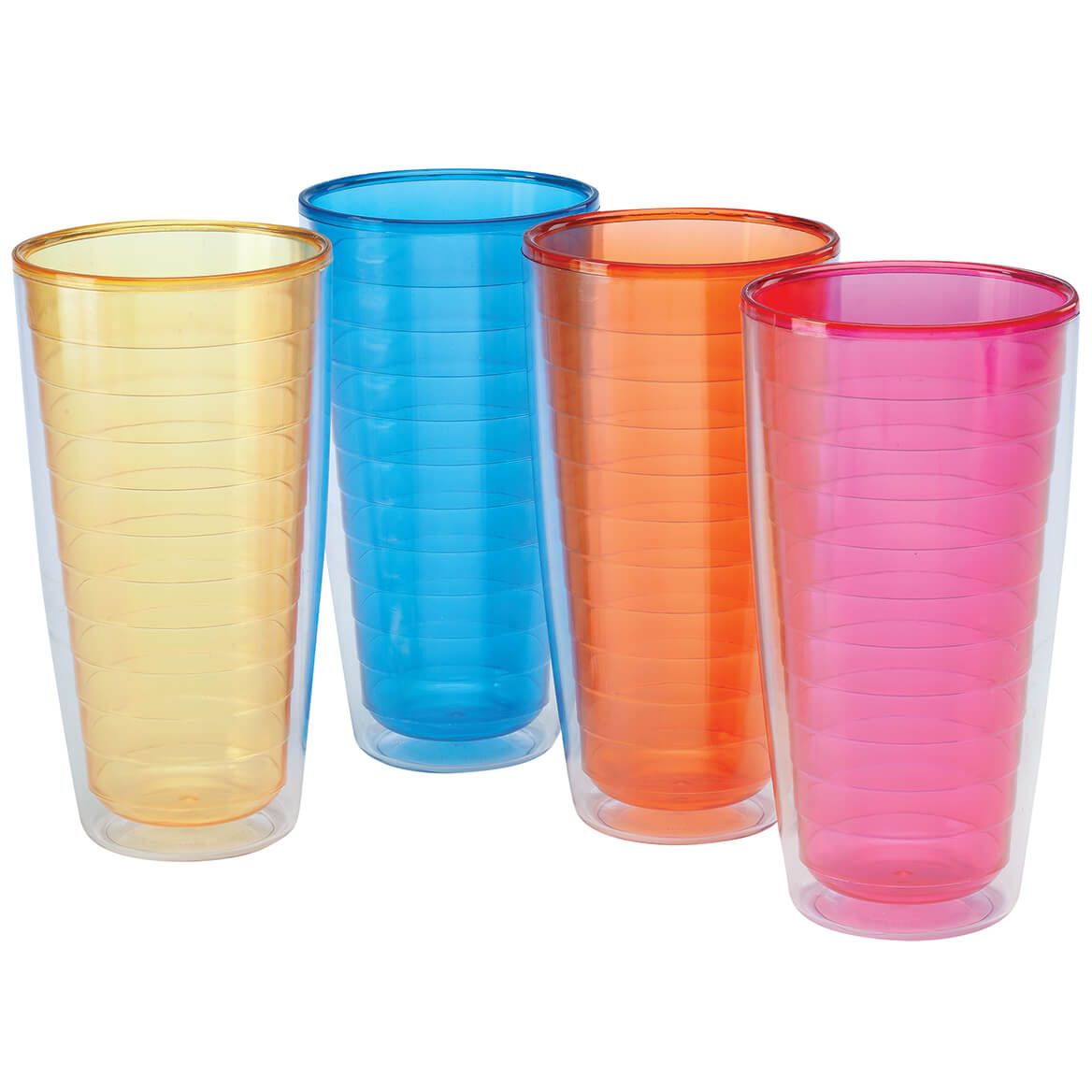 Rainbow Insulated Tumblers by Home Marketplace, Set of 4 + '-' + 374401