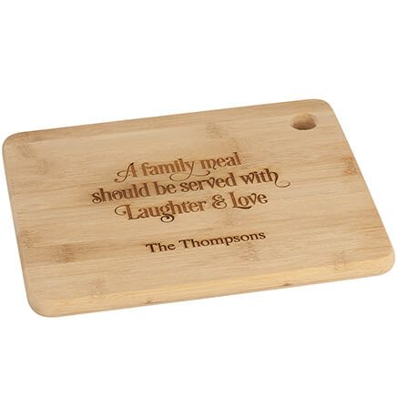 Personalized "A Family Meal" Cutting Board-374404