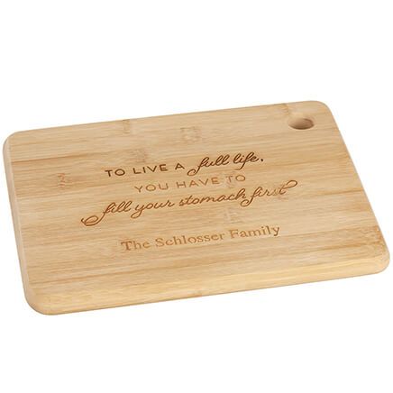 Personalized "To Live a Full Life" Cutting Board-374409