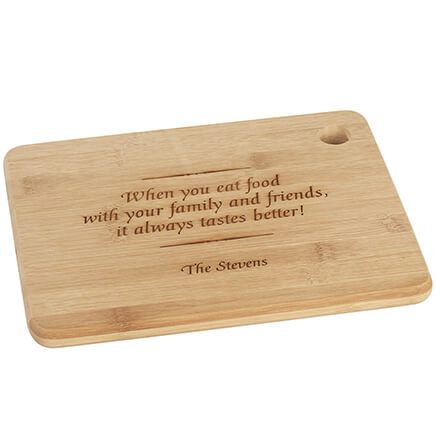 Personalized "When You Eat Food with Family" Cutting Board-374410