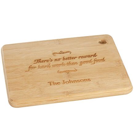 Personalized "There's No Better Reward" Cutting Board-374411
