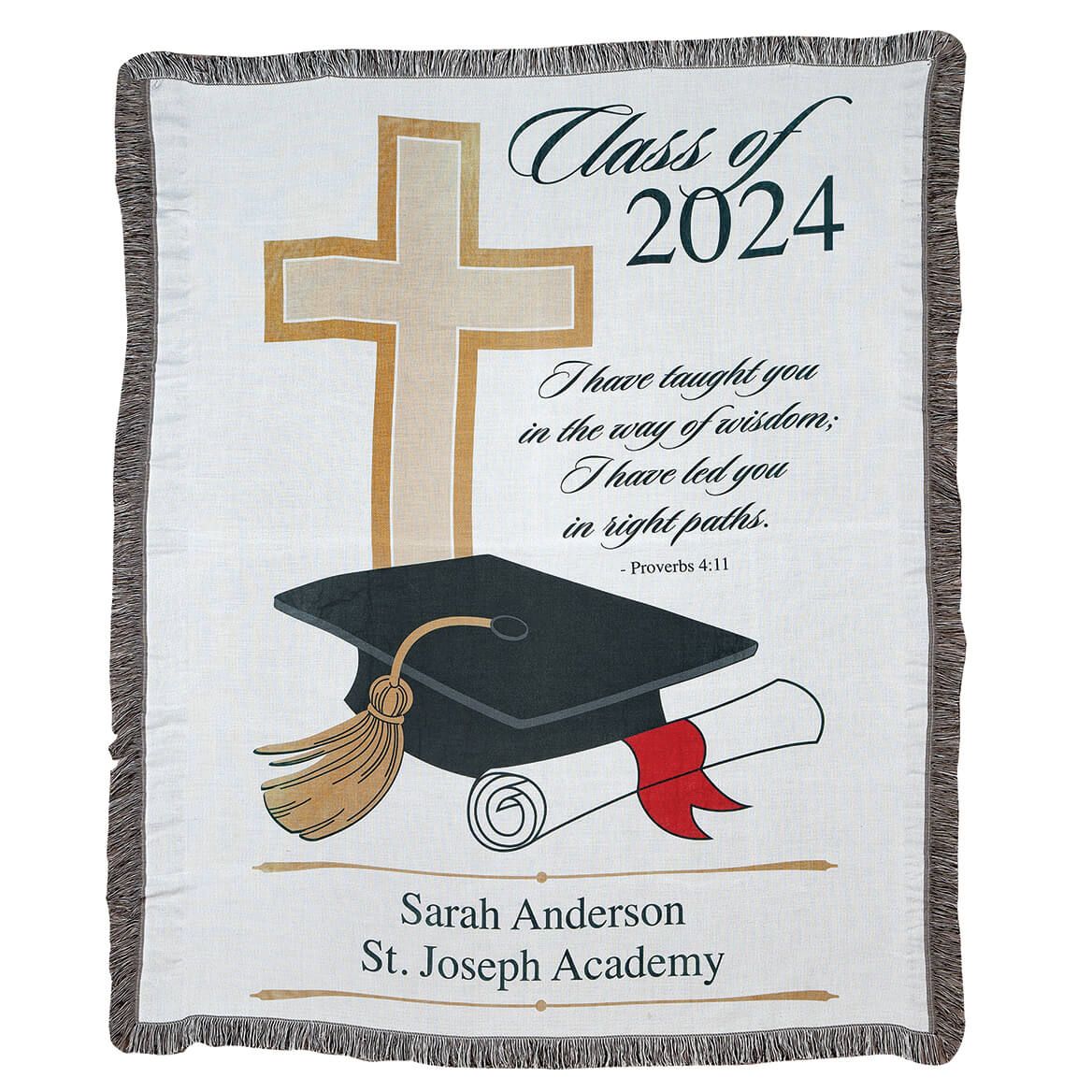 Personalized Religious Graduation Throw + '-' + 374443