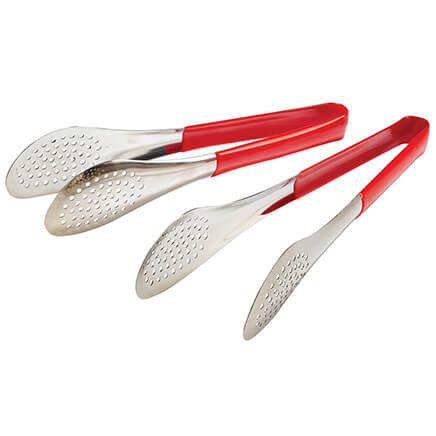 Set of 2 Stainless Steel Kitchen Tongs-374492
