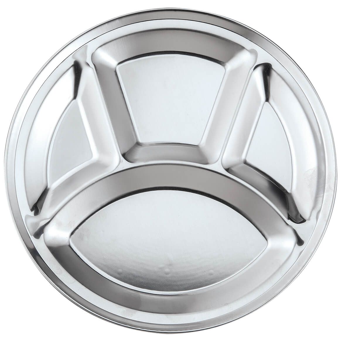 Stainless Steel Round Divided Dinner Plate + '-' + 374496