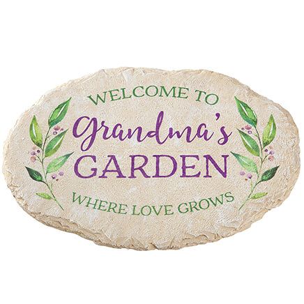 Personalized Oval-Shaped Where Love Grows Garden Stone-374559