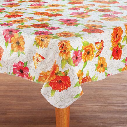 Floral Butterfly Vinyl Table Cover by Chef's Pride™-374595