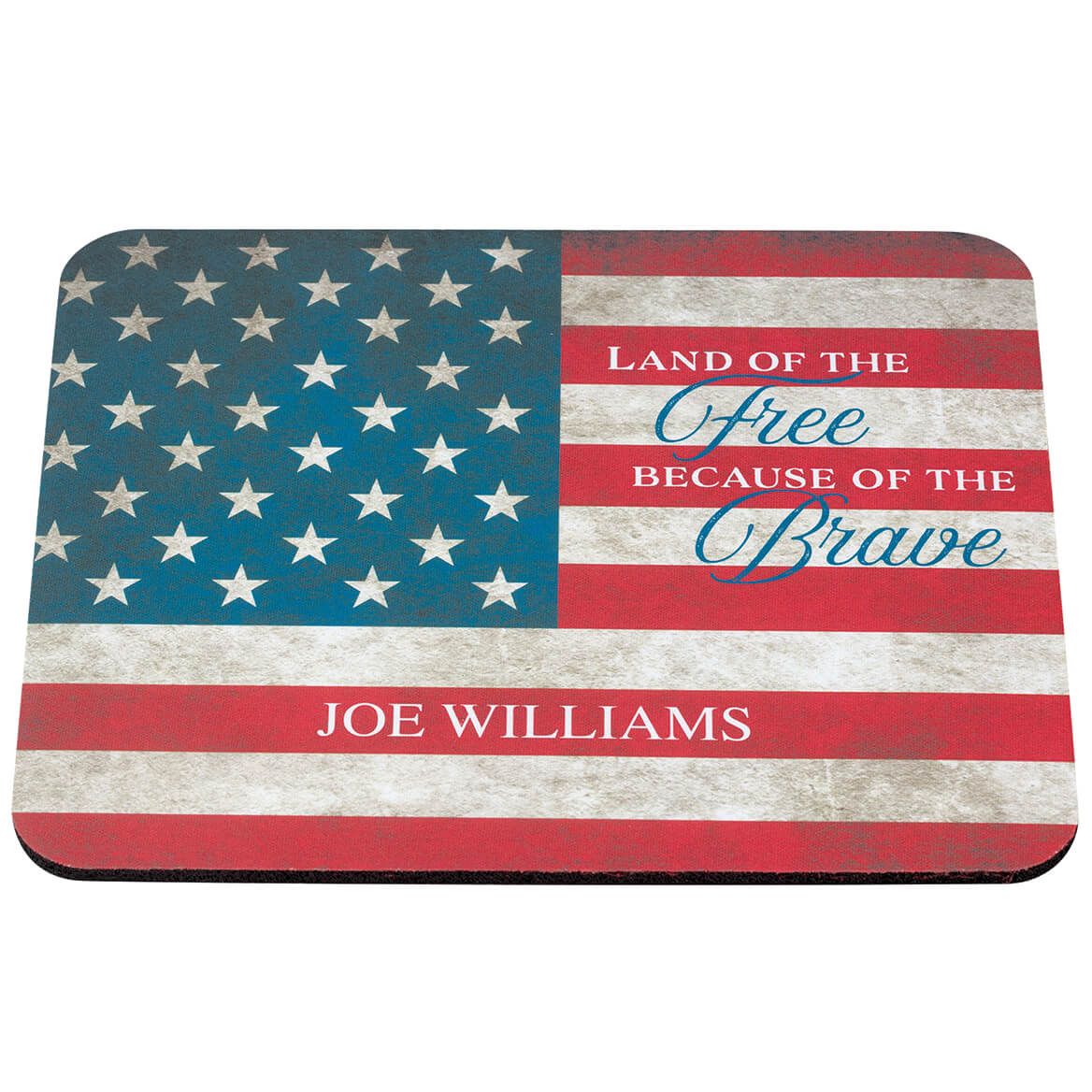 Personalized “Land of the Free” American Flag Mousepad + '-' + 374622