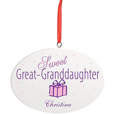Personalized Great Granddaughter Oval Ornament-374693