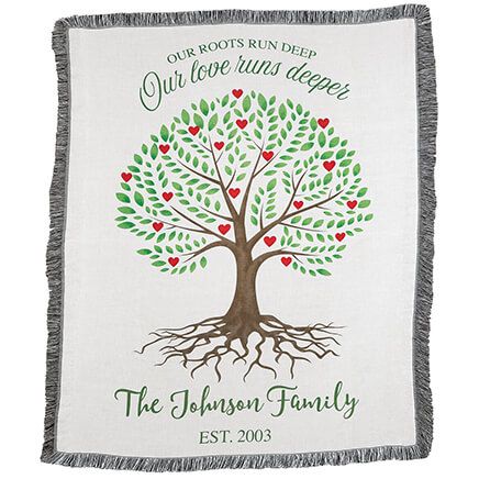Personalized “Roots Run Deep” Throw Blanket - Miles Kimball-374702