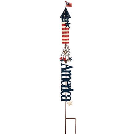 Metal Patriotic Rocket Stake by Fox River™ Creations-374729