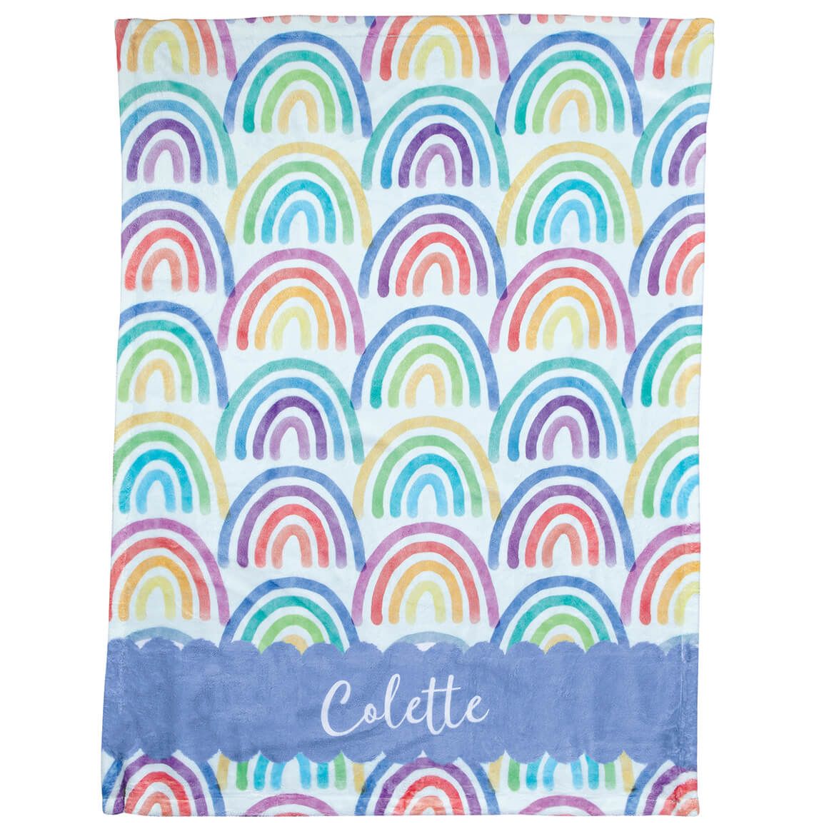 Personalized Children's Rainbow Blanket + '-' + 374857
