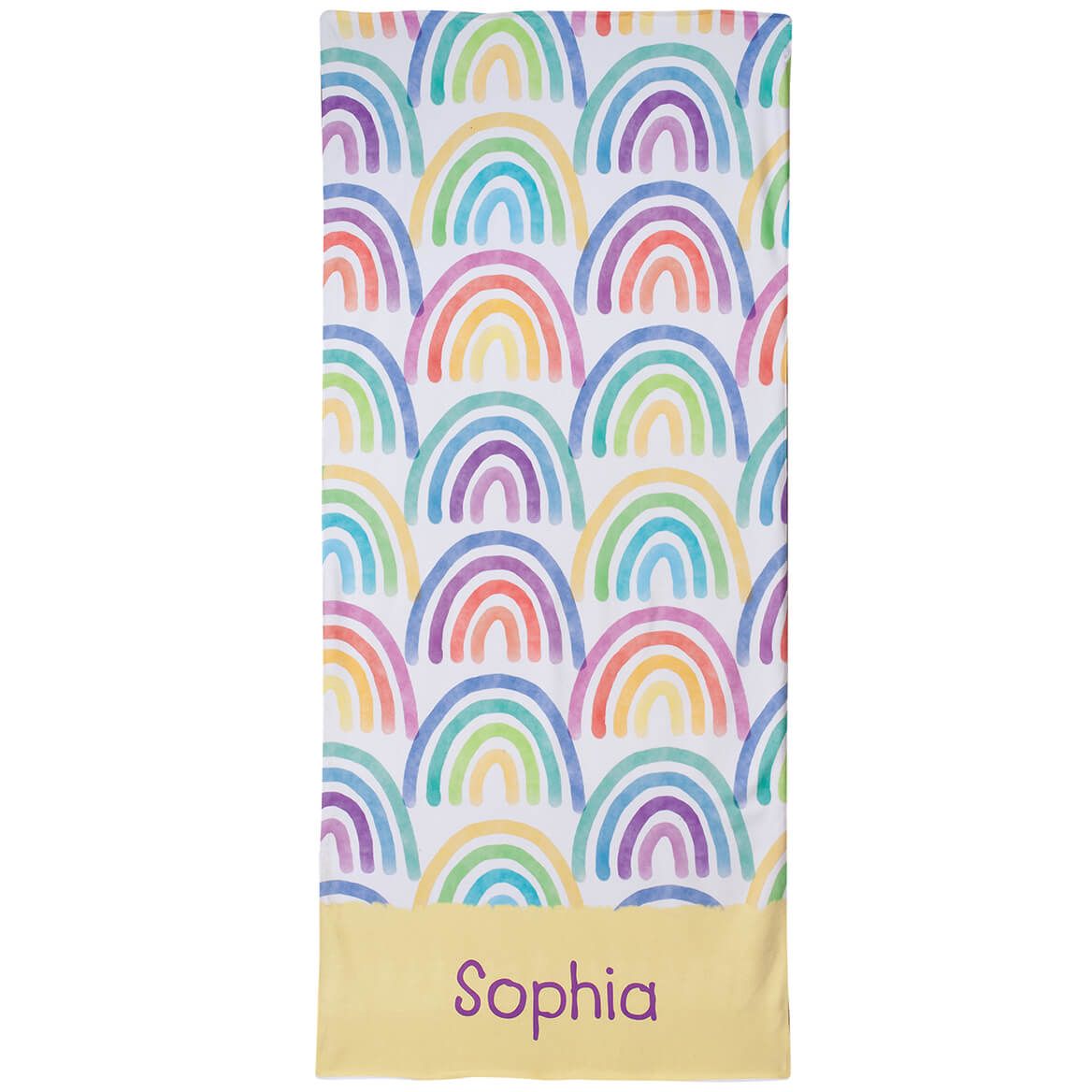 Personalized Rainbows Beach Towel + '-' + 374928
