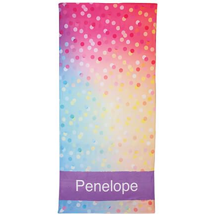 Personalized Dots Beach Towel-374934