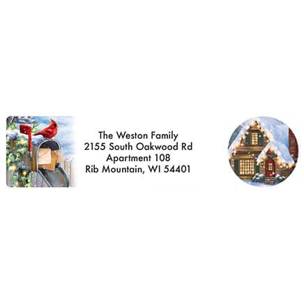 Personalized Cardinal Glowing Cottage Labels and Seals, Set of 20-374982