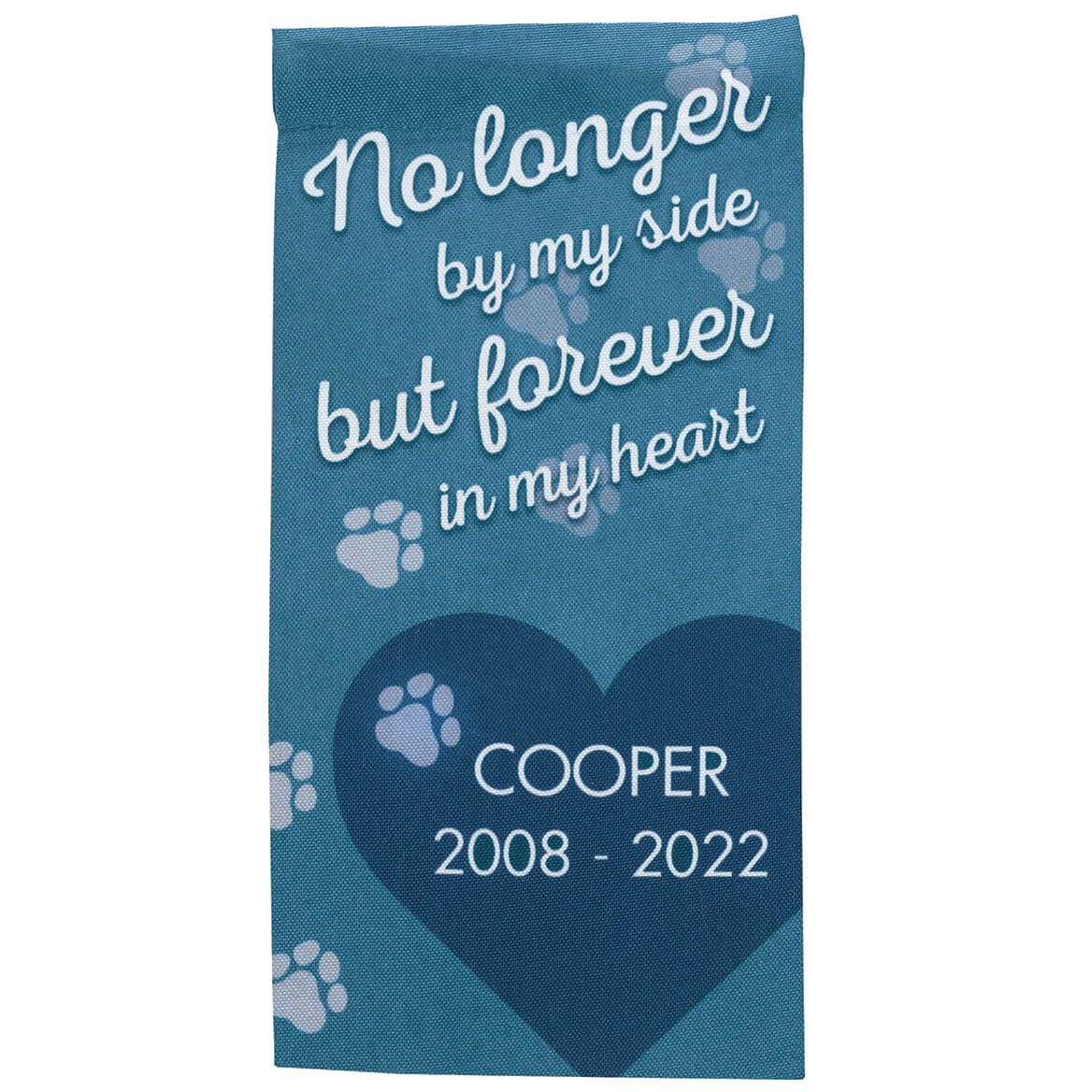 Personalized No Longer By My Side Pet Memorial Mini Garden Flag + '-' + 374993