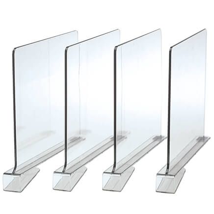 Clear Shelf Dividers, Set of 4-375041