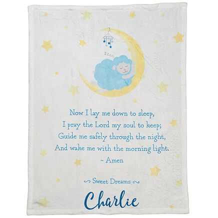 Personalized Now I Lay Me Down to Sleep Throw Blanket-375073