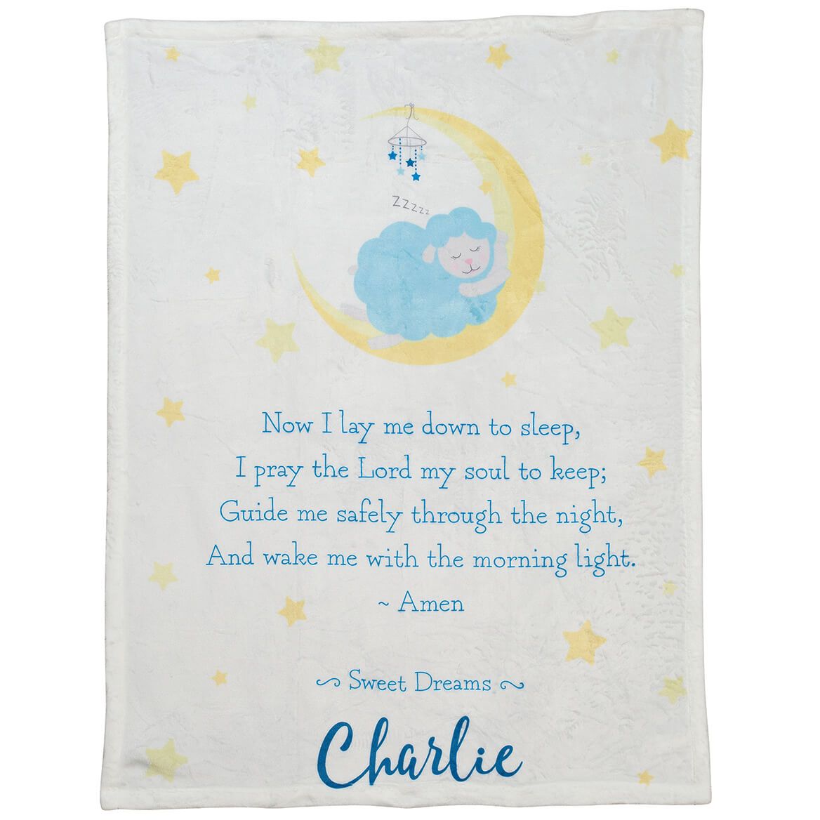 Personalized Now I Lay Me Down to Sleep Throw Blanket + '-' + 375073