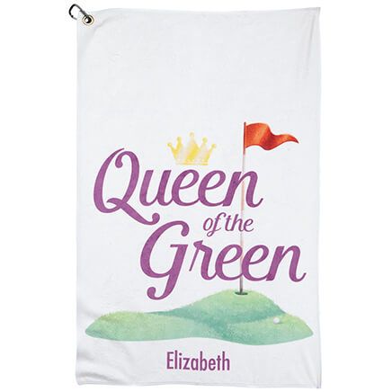 Personalized Queen of The Green Golf Towel-375092