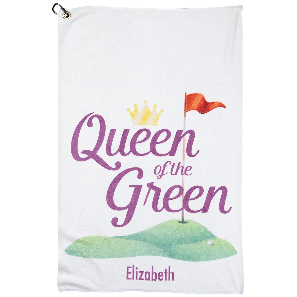 Personalized Queen of The Green Golf Towel + '-' + 375092