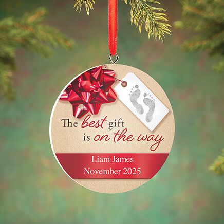 Personalized "The Best Gift is On The Way" Ornament-375421