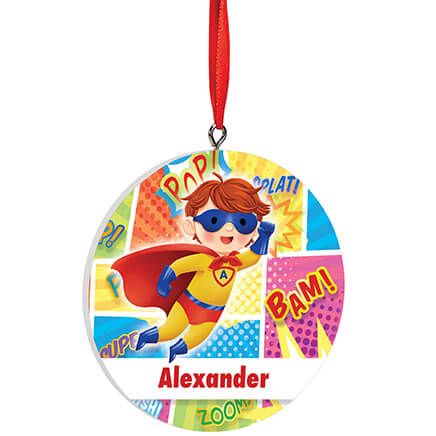 Personalized Boy Superhero Ornament-375493