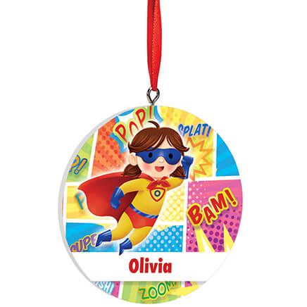 Personalized Girl Superhero Ornament-375494