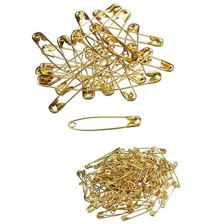 Jumbo Gold-Tone Safety Pins, Set of 30-375513