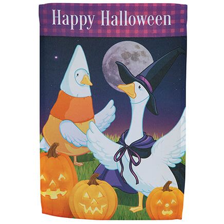 Happy Halloween Goose Garden Flag-375586