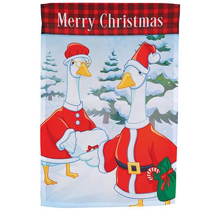 Merry Christmas Goose Garden Flag-375588