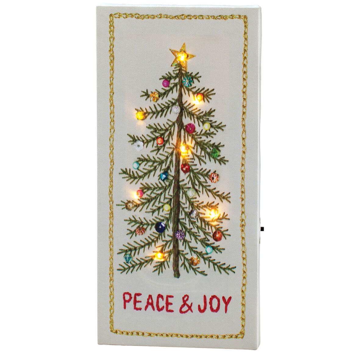 Lighted Peace & Joy Canvas by Holiday Peak™ + '-' + 375602