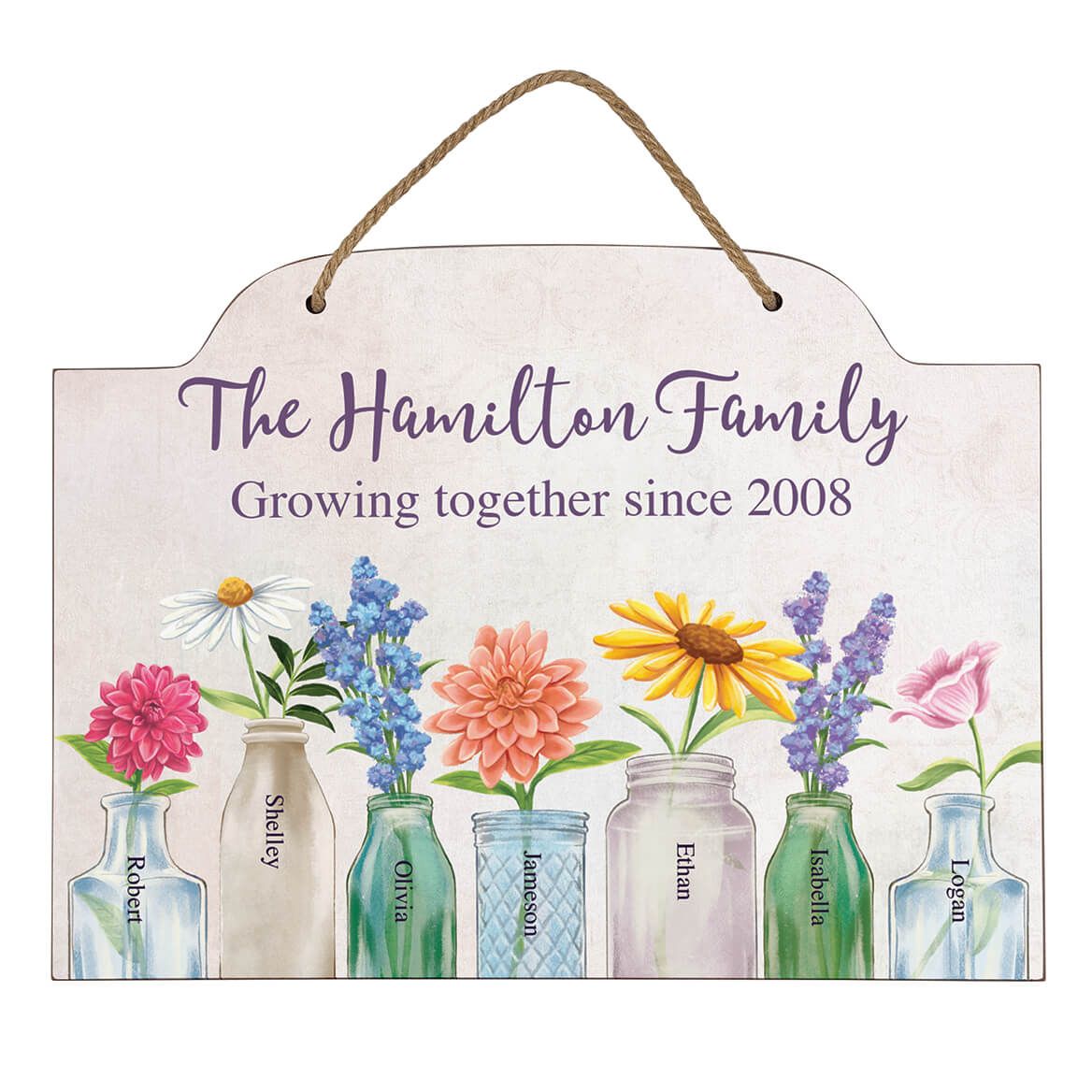 Personalized Growing Together Hanging Sign + '-' + 375621