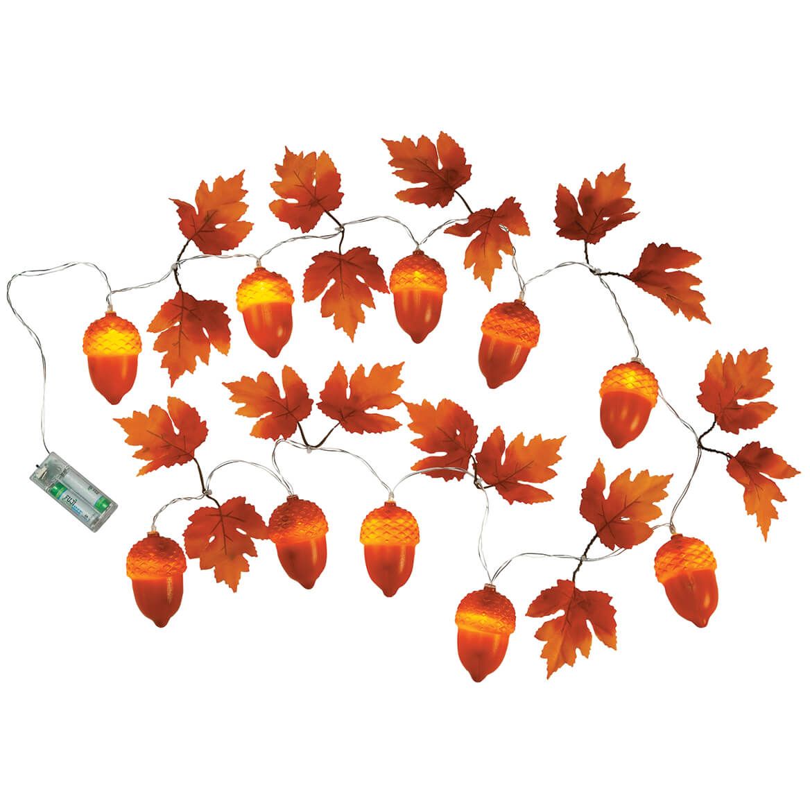 Lighted Leaves and Acorn Garland By Holiday Peak™ + '-' + 375627