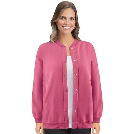 View product details for Women's Snap-Front Fleece Knit Jacket