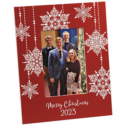 Personalized Festive Snowflakes Frame-375677