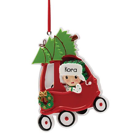Personalized Kid in Car Ornament-375713