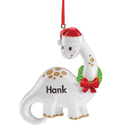 Personalized Santa Dinosaur Ornament-375714