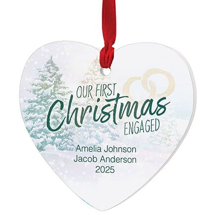 Personalized Our First Christmas Engaged Ornament-375730